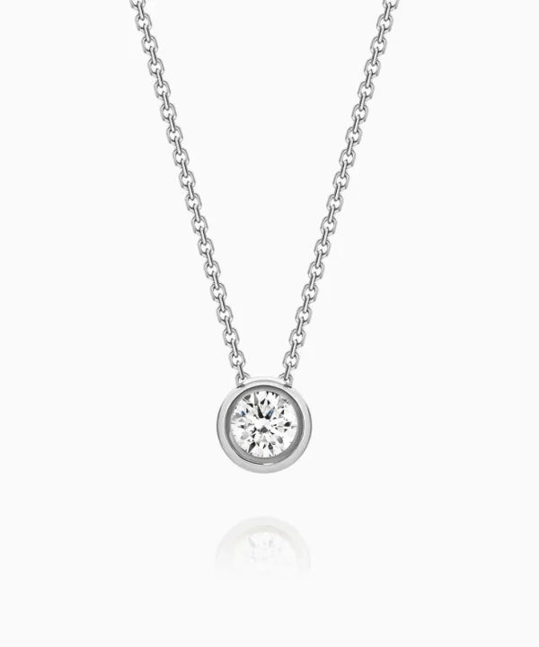 Sale Musson Bezel Set Diamond Pendant