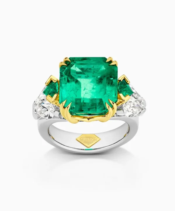 Cheap Musson Colombian Emerald and Diamond Ring