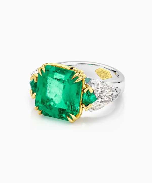 Cheap Musson Colombian Emerald and Diamond Ring