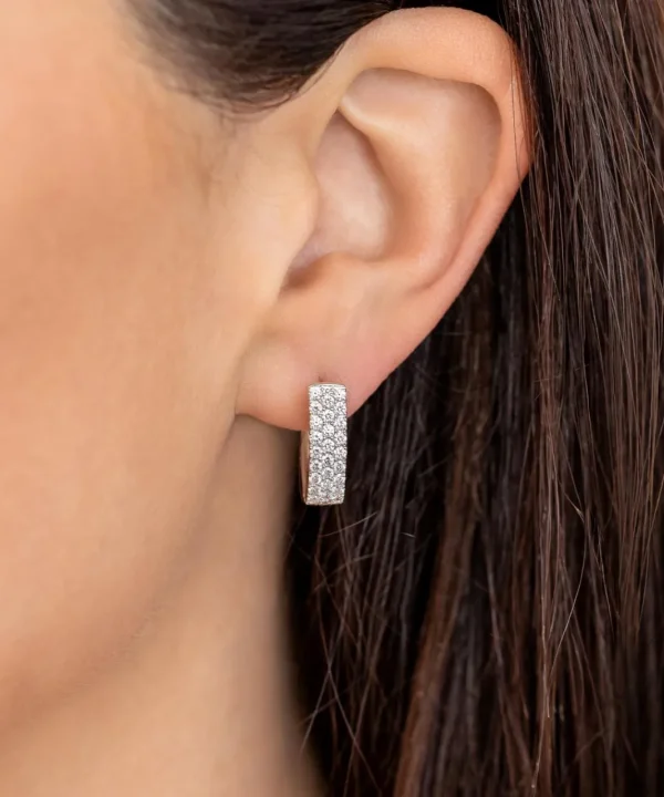 Hot Musson Diamond Road Earrings - Three Row