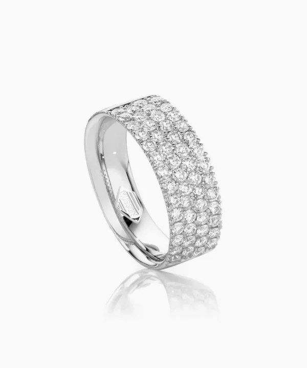Store Musson Diamond Road Ring - Four Row
