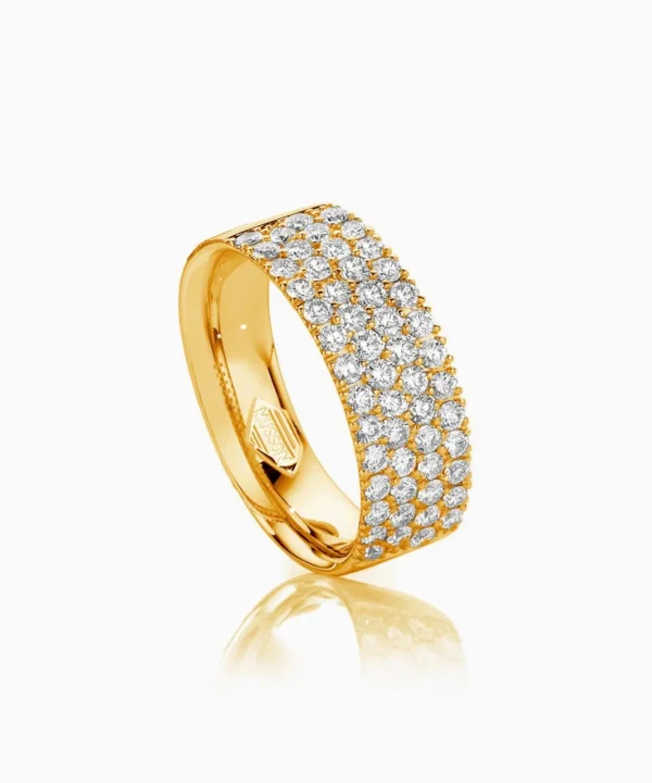 Store Musson Diamond Road Ring - Four Row