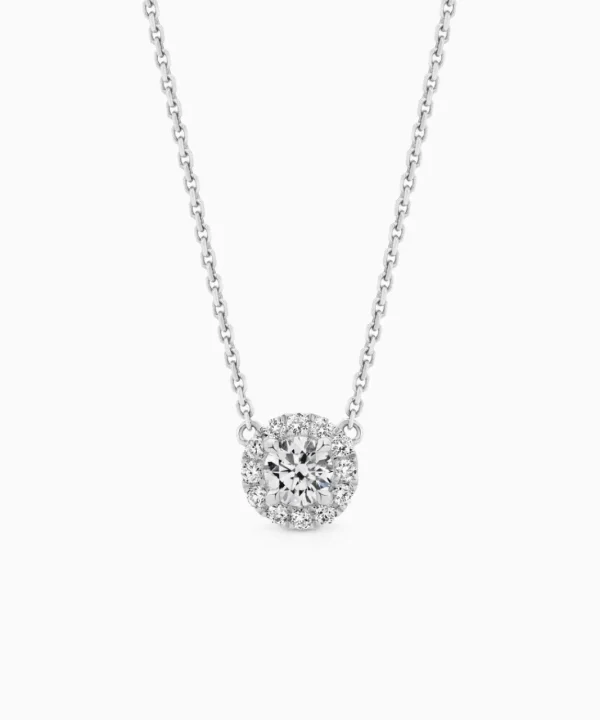 Hot Musson Halo Diamond Necklace