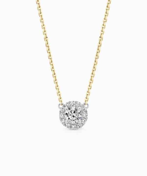 Shop Musson Halo Diamond Necklace