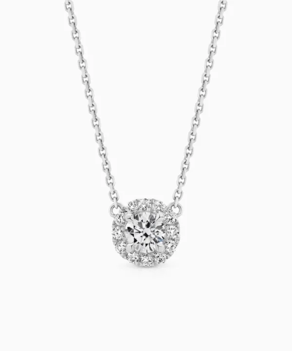 Hot Musson Halo Diamond Necklace