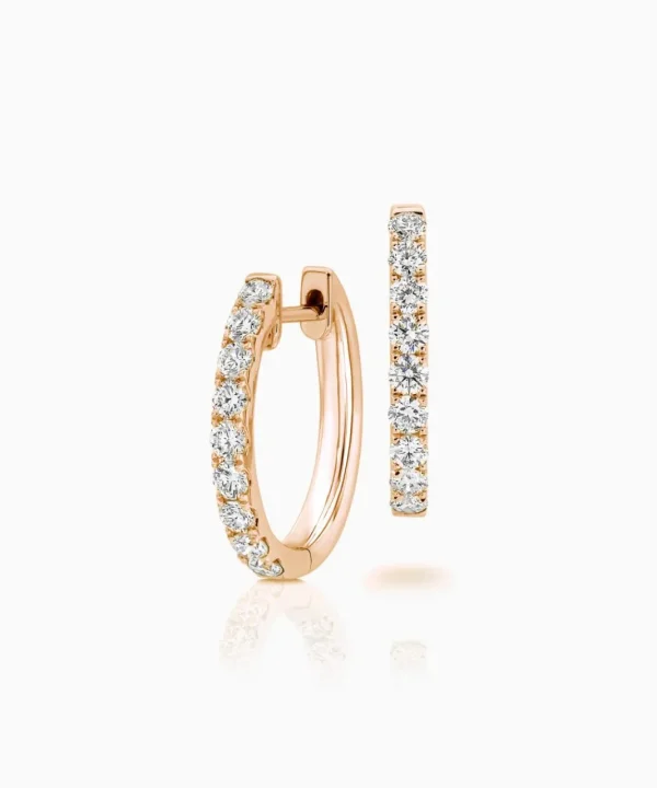 Shop Musson Hoop Petite Diamond Earrings