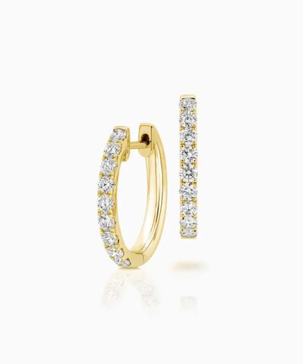 Shop Musson Hoop Petite Diamond Earrings