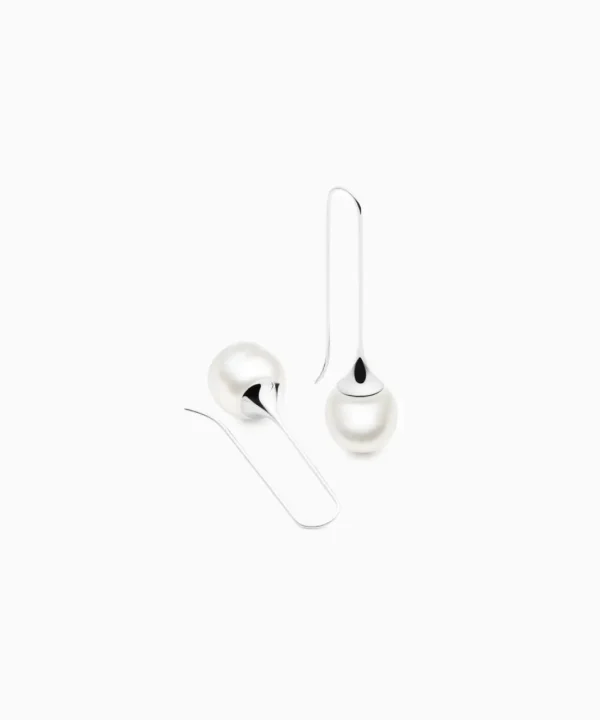 Discount Musson Kailis - Large Trumpet Pearl Earrings, White Gold