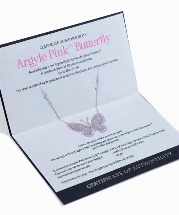 Store Musson Limited Edition - Argyle Pink™ Butterfly Pendant