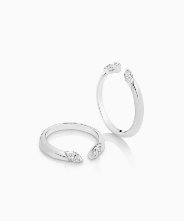New Musson Love Rings Gapped - Petal Marquise
