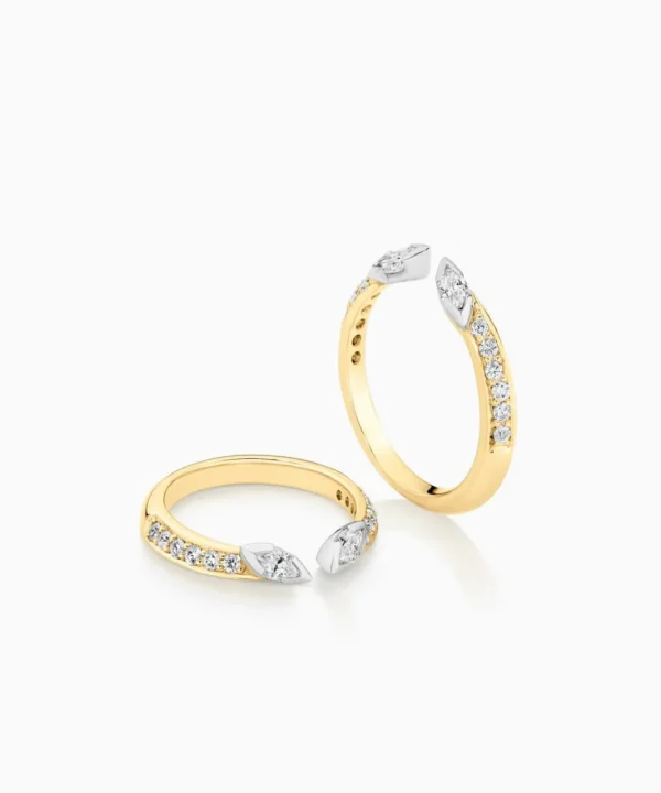Hot Musson Love Rings Gapped - Petal Marquise