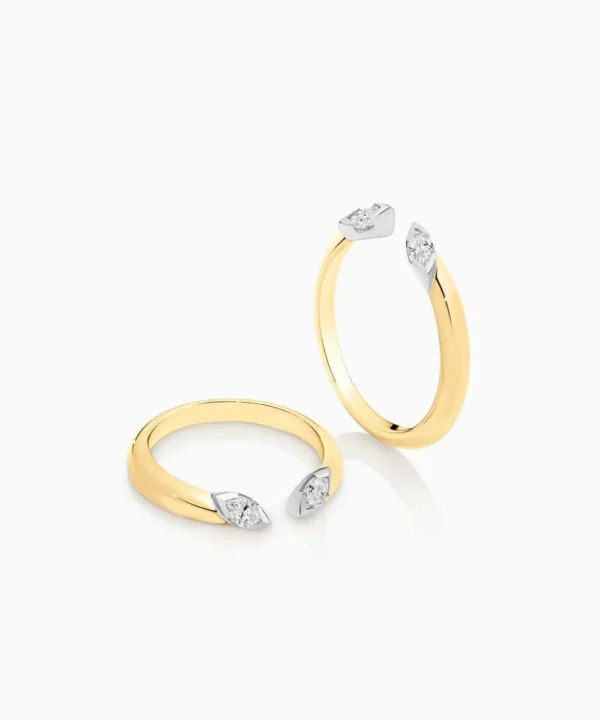 New Musson Love Rings Gapped - Petal Marquise