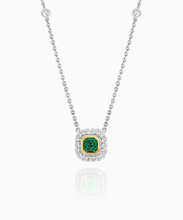 Best Sale Musson Lucie Emerald and Diamond Necklace