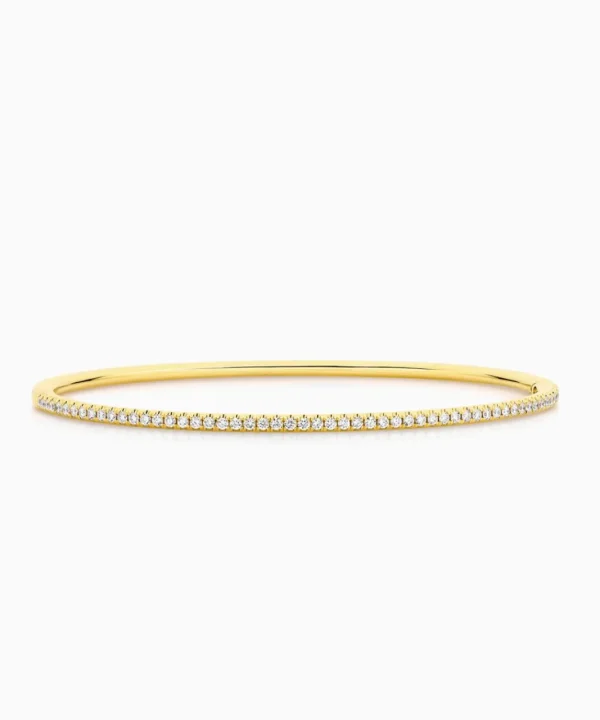 Sale Musson Micro Pavé Diamond Bangle - Petite, Yellow Gold