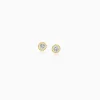 Cheap Musson Milgrain Diamond Stud Earrings, Yellow Gold