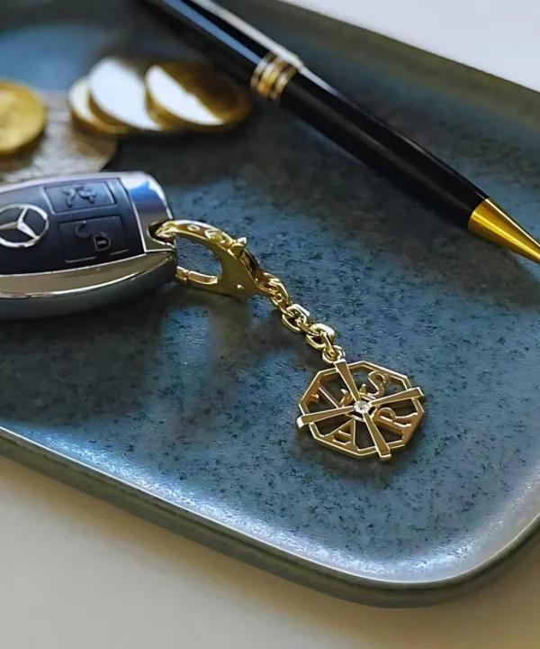 Cheap Musson My World Key Ring BESPOKE, 9ct Gold