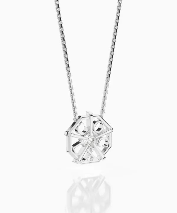 Cheap Musson My World Necklace BESPOKE, White Gold