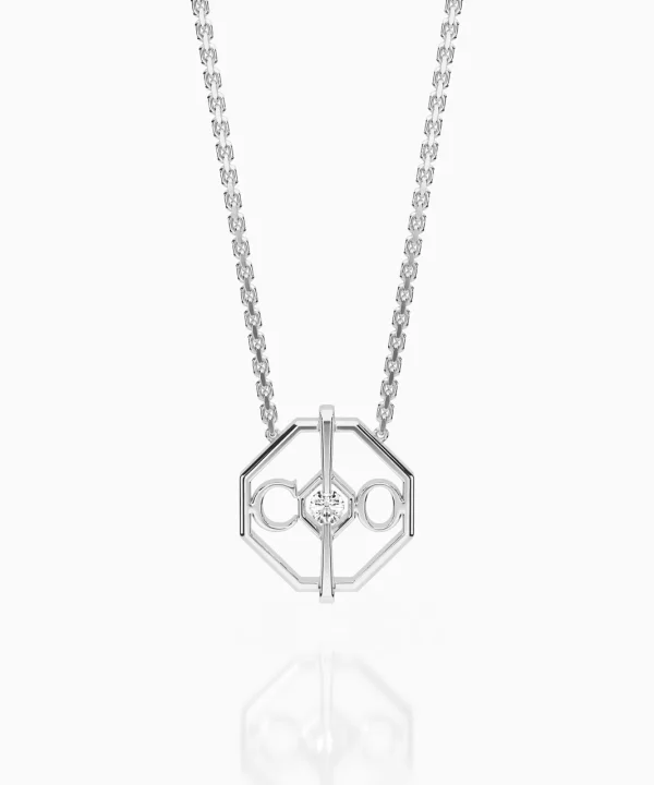 Cheap Musson My World Necklace BESPOKE, White Gold