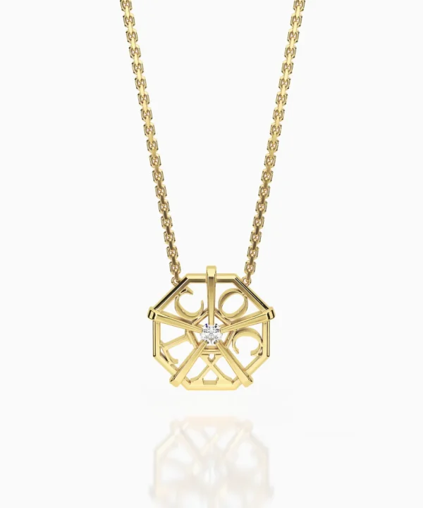 New Musson My World Necklace BESPOKE, Yellow Gold