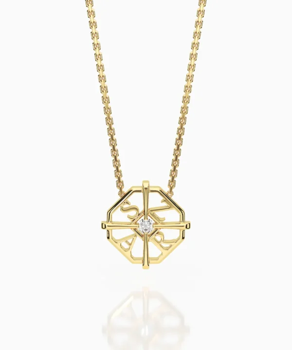 New Musson My World Necklace BESPOKE, Yellow Gold