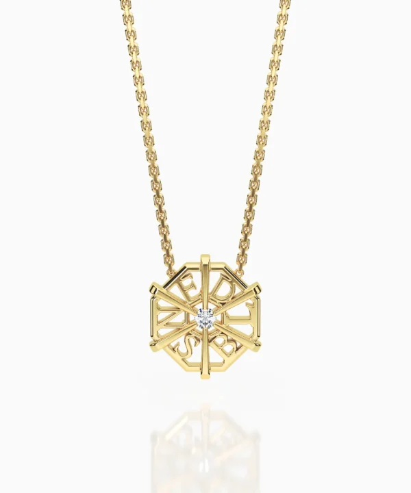 New Musson My World Necklace BESPOKE, Yellow Gold