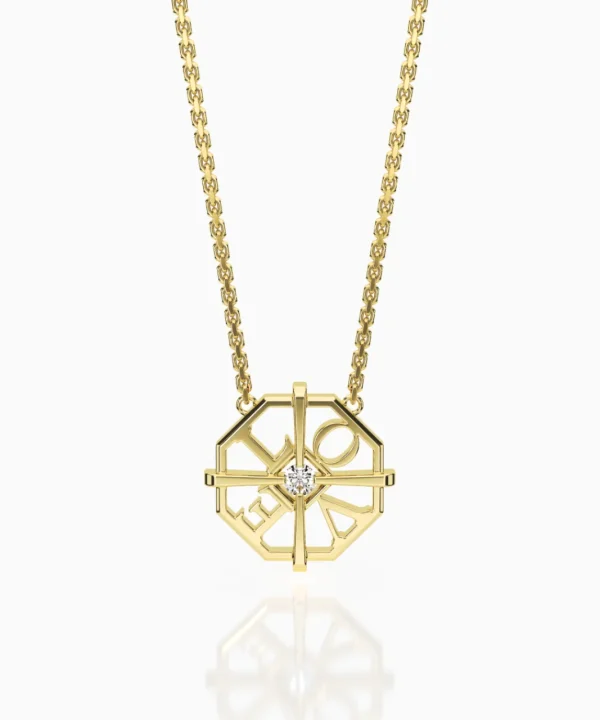 Clearance Musson My World Necklace LOVE Edition, 18ct Gold