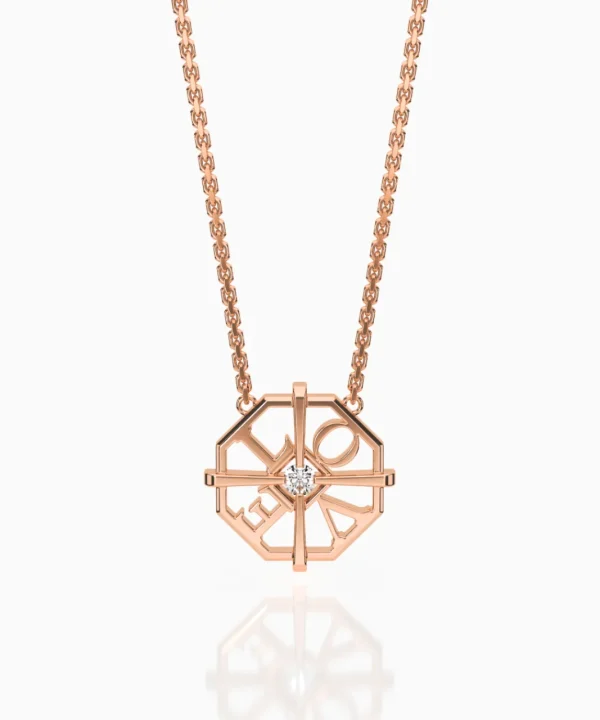 Clearance Musson My World Necklace LOVE Edition, 18ct Gold