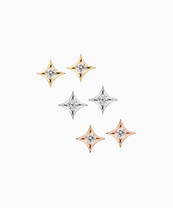 New Musson Nova Diamond Stud Earrings