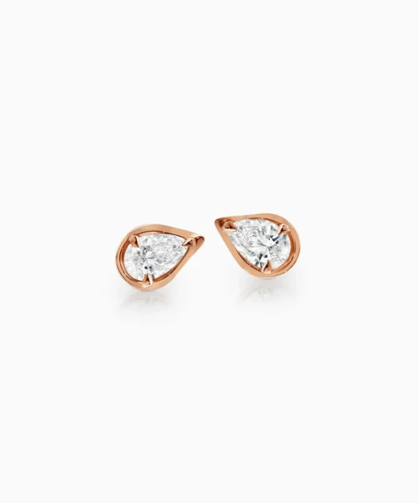 Clearance Musson Pera Diamond Stud Earrings