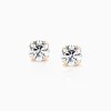 Hot Musson Signature Diamond Stud Earrings, Rose Gold