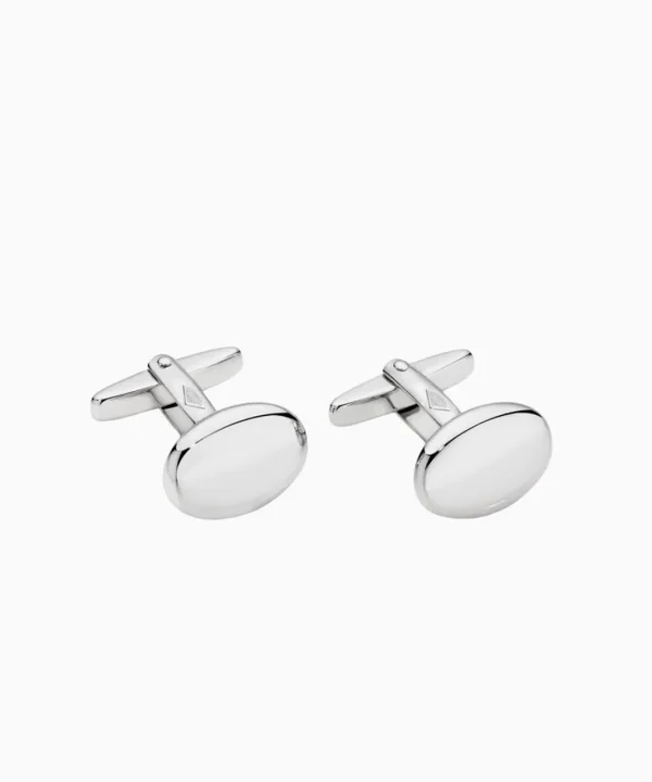 Fashion Musson Solid Gold Oval Cufflinks