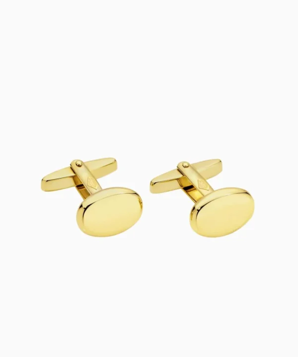 Best Musson Solid Gold Oval Cufflinks
