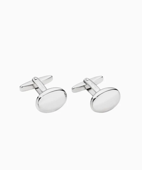 Fashion Musson Solid Gold Oval Cufflinks