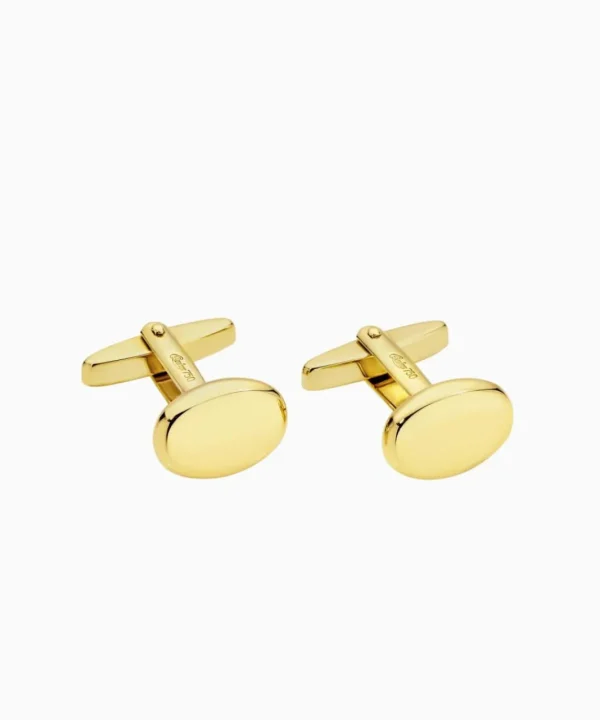 Best Musson Solid Gold Oval Cufflinks