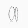 Hot Musson Statement Diamond Hoops, White Gold