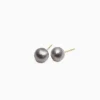 Cheap Musson Tahitian South Sea Pearl Stud Earrings, Yellow Gold