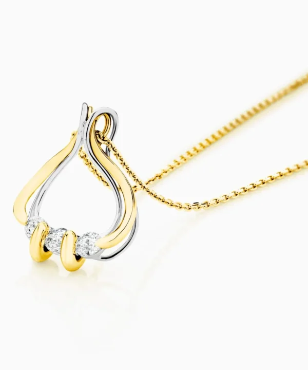 Online Musson Trois Award Winning Diamond Pendant, Yellow & White Gold