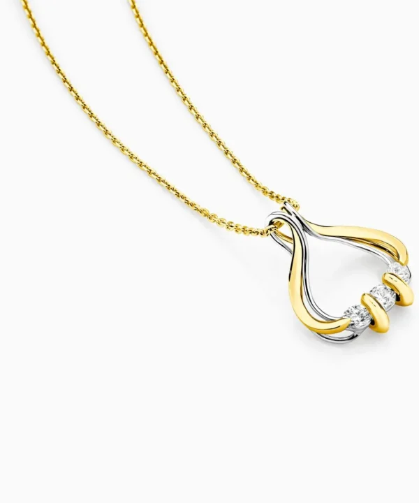 Online Musson Trois Award Winning Diamond Pendant, Yellow & White Gold