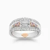 Flash Sale Musson Vivid Bridge Couture Pink and Blue Argyle Diamond Ring