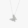 Best Musson White Butterfly Diamond Necklace