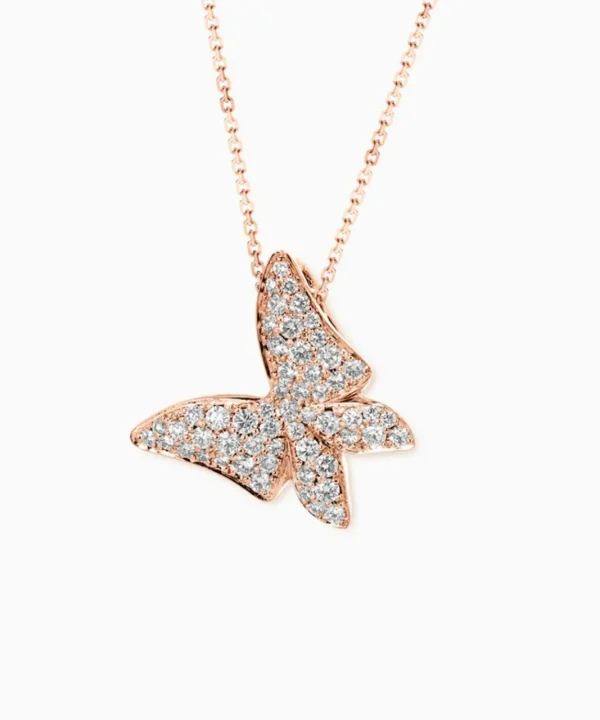 Best Sale Musson White Butterfly Diamond Necklace