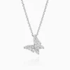Online Musson White Butterfly Diamond Pendant - Petite