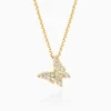 Discount Musson White Butterfly Diamond Pendant - Petite