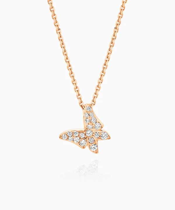 Cheap Musson White Butterfly Diamond Pendant - Petite