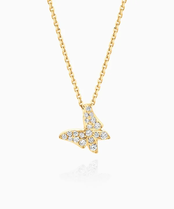 Discount Musson White Butterfly Diamond Pendant - Petite