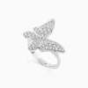 Fashion Musson White Butterfly Diamond Ring