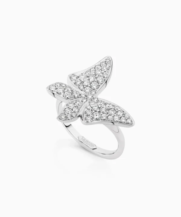 Fashion Musson White Butterfly Diamond Ring