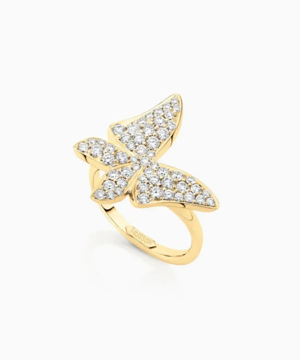 Online Musson White Butterfly Diamond Ring