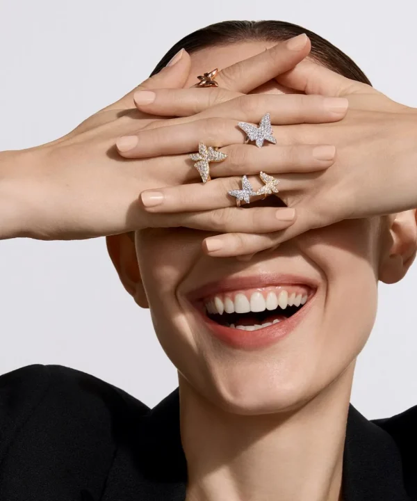 Online Musson White Butterfly Diamond Ring