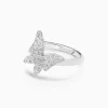 Discount Musson White Butterfly Diamond Ring - Medio
